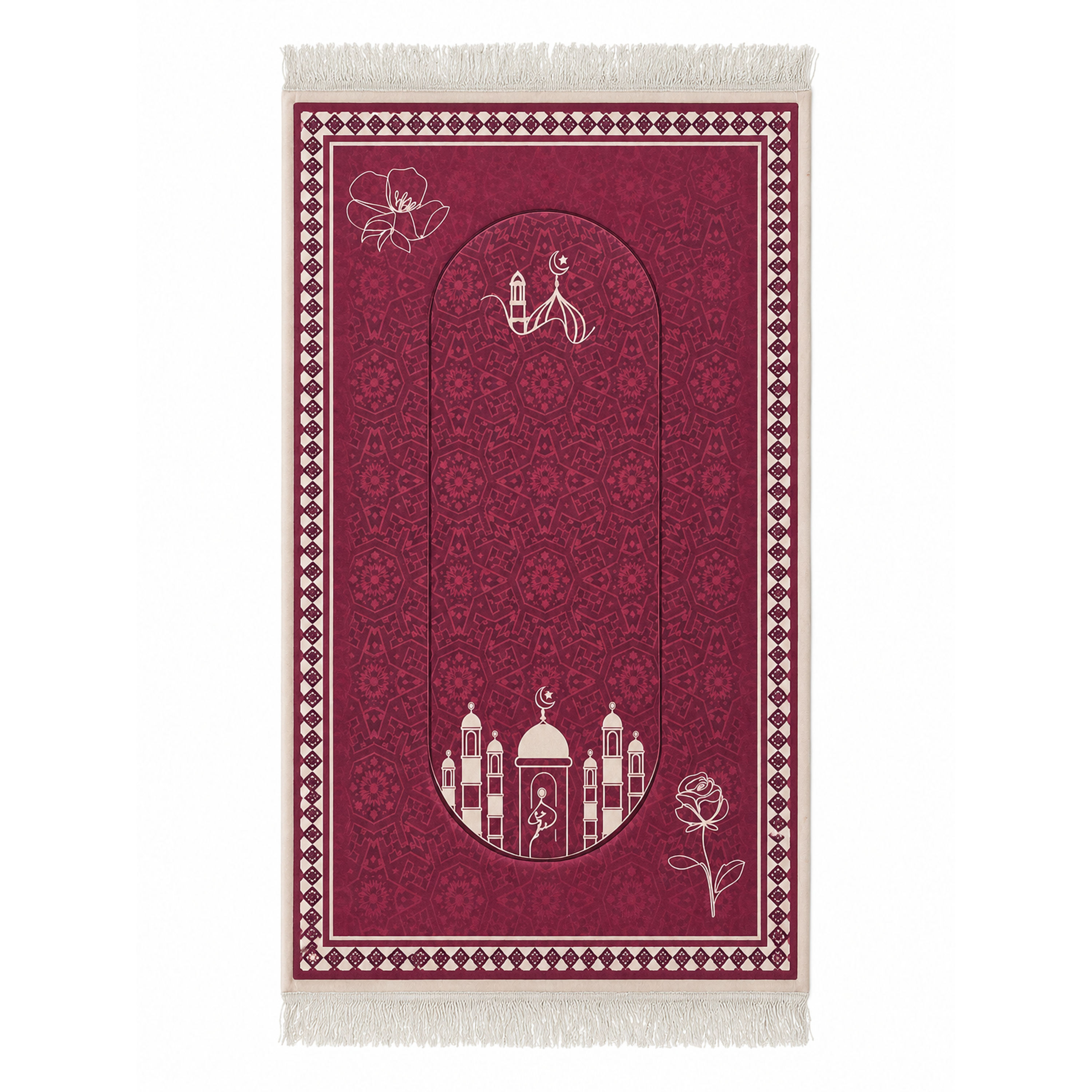 Al-Sundus Red Prayer Rug