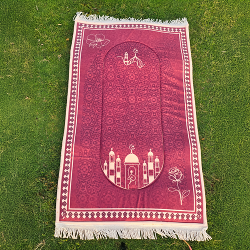 Al-Sundus Red Prayer Rug