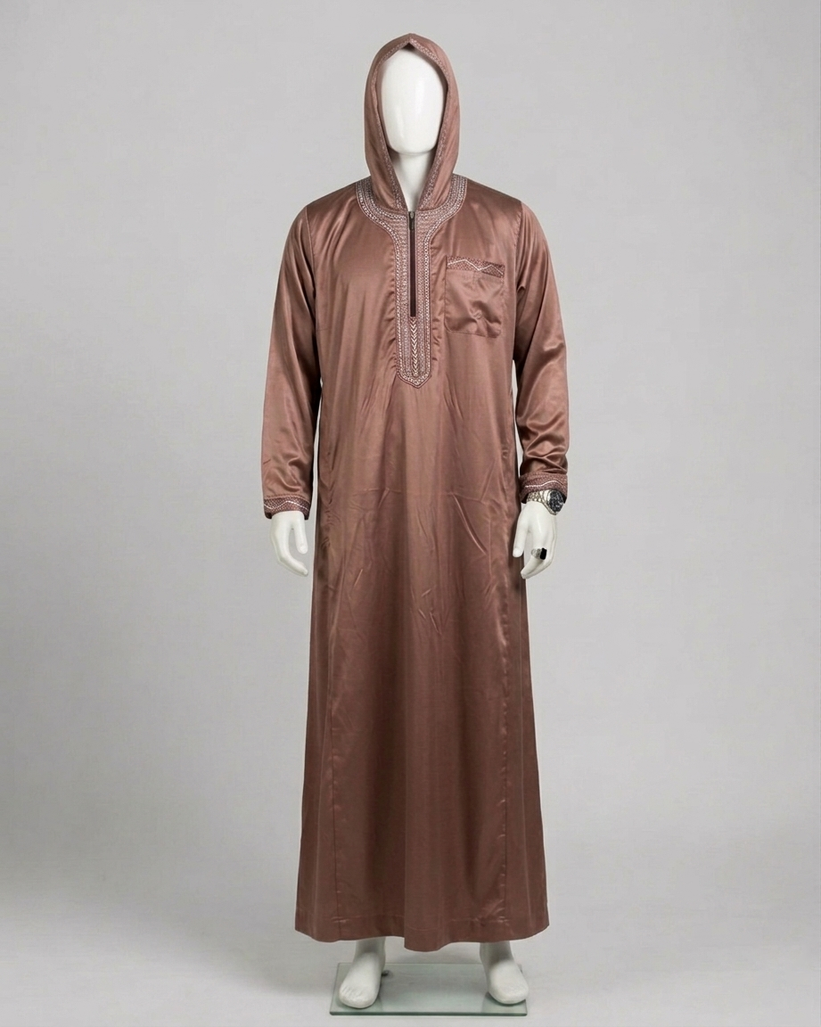 Moroccan satin jilbab