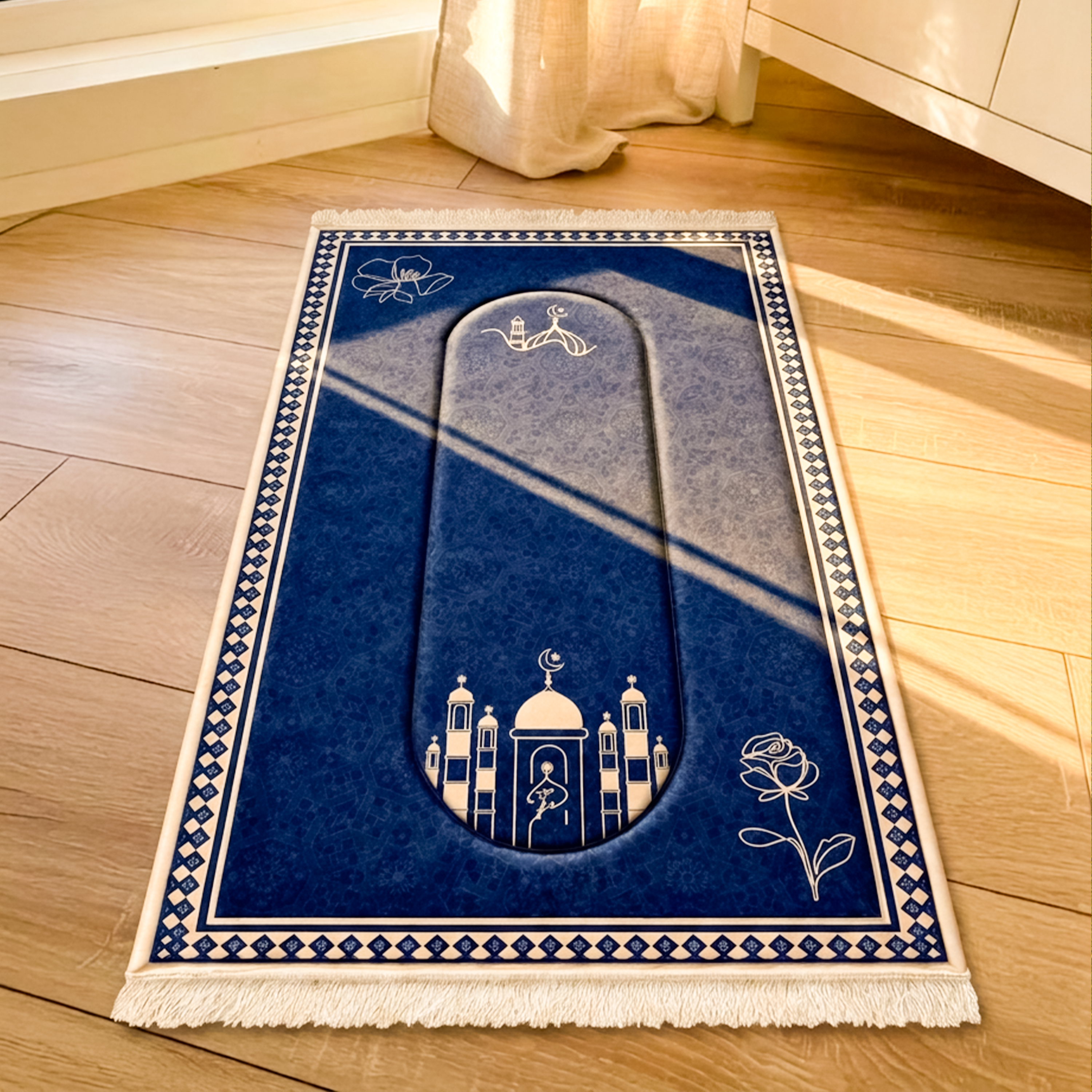 Al-Sundus Blue Prayer Rug