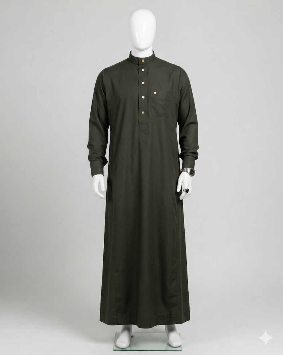 Saudi Golden Buttons Jilbab