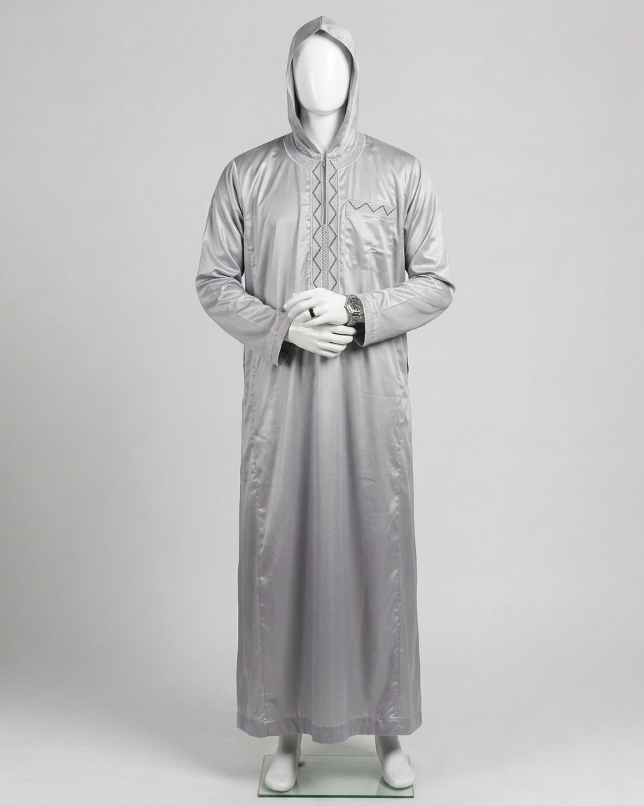 Moroccan satin jilbab